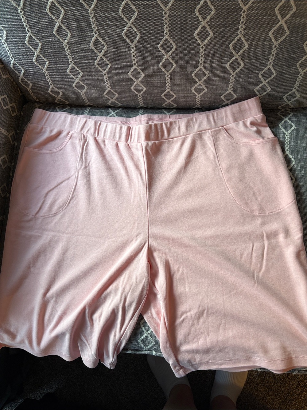 Super soft Women’s Pink Stretch Knit Shorts Quacker Factory QVC 2X